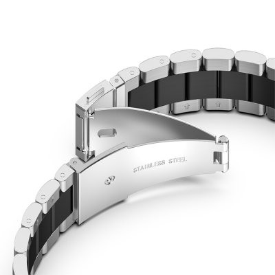 Modern Fit Metallarmband Galaxy Watch 4 40/42/44/46 Silver/Svart - Techhuset.se