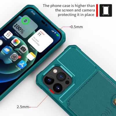 Köp Multi-Slot Skal iPhone 14 Pro Grön Online