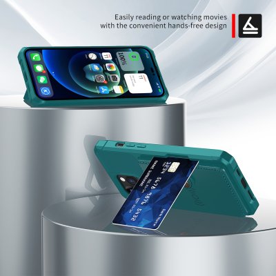 Köp Multi-Slot Skal iPhone 14 Pro Grön Online