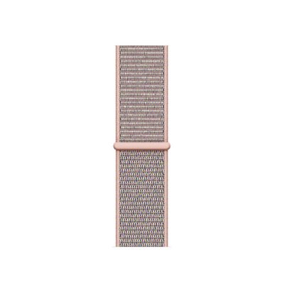 Nylonarmband Apple Watch Series 11 42mm Mörkrosa - närbild