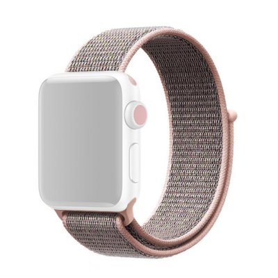 Köp Nylonarmband Apple Watch 41mm Series 9 Mörkrosa Online