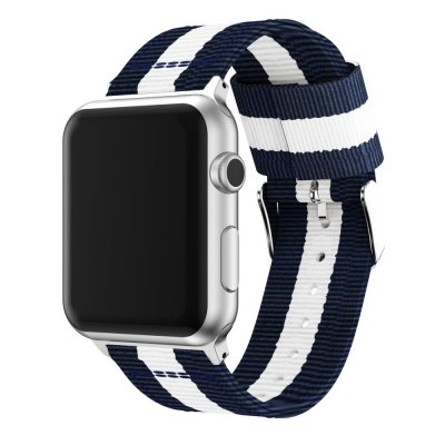 Köp Nylonarmband Apple Watch Ultra 3 49mm Blå/Vit Online