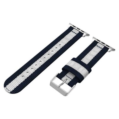 Köp Nylonarmband Apple Watch Ultra 3 49mm Blå/Vit Online