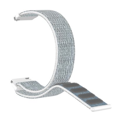 Slitstarkt och lätt nylonarmband till Garmin Vivoactive 5 i grå och vit färg