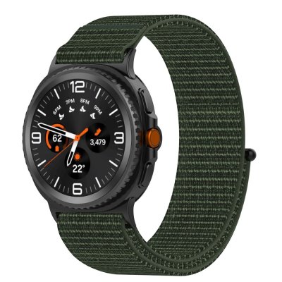 Nylonarmband Samsung Galaxy Watch 8 44mm Mörkgrön