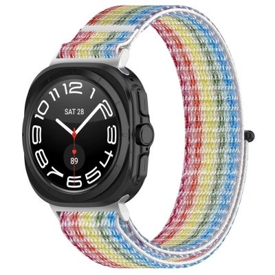 Nylonarmband Samsung Galaxy Watch Ultra 47mm Regnbåge