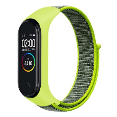 Köp Nylonarmband Xiaomi Mi Band 5/6/7 Gul/Grön Online