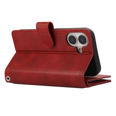 Plånboksfodral Multi-Slot iPhone 16 röd