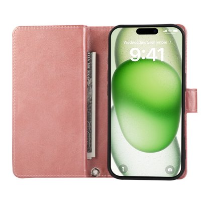 Plånboksfodral Multi-Slot iPhone 16 Roséguld