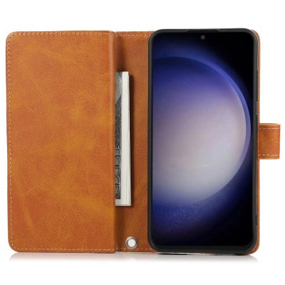 Plånboksfodral Multi-Slot Samsung Galaxy S25 Cognac