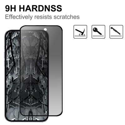 Privacy Heltäckande Härdat Glas Skärmskydd iPhone 16 Plus