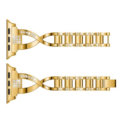 Köp Rhinestone Kristallarmband Apple Watch Ultra 3 49mm Guld Online
