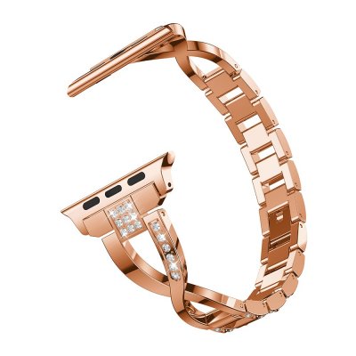 Köp Rhinestone Kristallarmband Apple Watch Ultra 3 49mm Roséguld Online