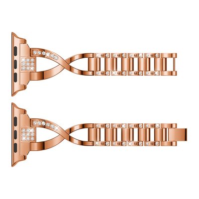 Köp Rhinestone Kristallarmband Apple Watch Ultra 3 49mm Roséguld Online