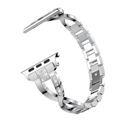 Köp Rhinestone Kristallarmband Apple Watch Ultra 3 49mm Silver Online