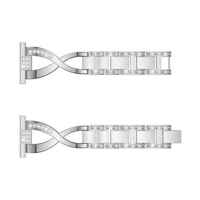 Rhinestone Kristallarmband Garmin Vivoactive 3 Silver - längd