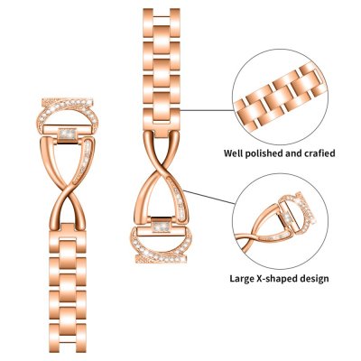 Rhinestone Kristallarmband Samsung Galaxy Watch 7 44mm Roséguld