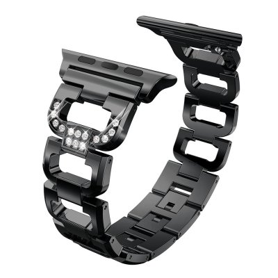Köp Rhinestone Metallarmband Apple Watch 41mm Series 9 Svart Online