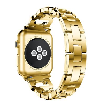 Köp Rhinestone Metallarmband Apple Watch 45mm Series 9 Guld Online