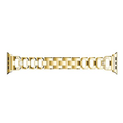 Köp Rhinestone Metallarmband Apple Watch 45mm Series 9 Guld Online