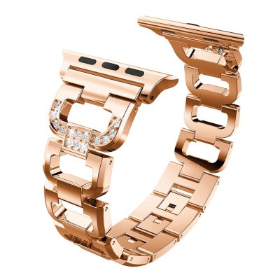 Köp Rhinestone Metallarmband Apple Watch Ultra 3 49mm Roséguld Online