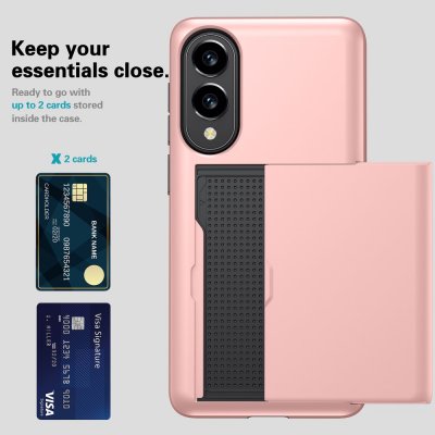 Samsung Galaxy S25 Edge Skal Kortfack Roséguld