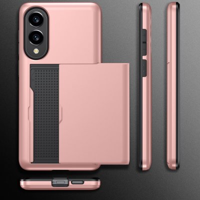Samsung Galaxy S25 Edge Skal Kortfack Roséguld