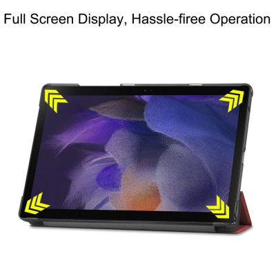 Samsung Galaxy Tab A8 10.5 Fodral Tri-fold Röd - Techhuset.se