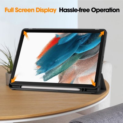 Köp Samsung Galaxy Tab A9 Plus Fodral Tri-Fold Med Pen-hållare Svart Online