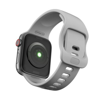 Silikonarmband Apple Watch Series 11 46mm grå - bakvy