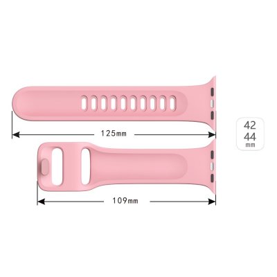 Silicone Band Apple Watch 42/44/45 Pink - Techhuset.se