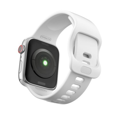 silikonarmband Apple Watch Series 11 46mm vit - bakifrån