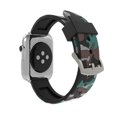 Silikonarmband Apple Watch 38/40mm Kamouflage Grå - Techhuset.se