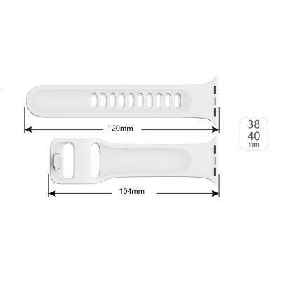 Köp Silikonarmband Apple Watch 41mm Series 9 Vit Online