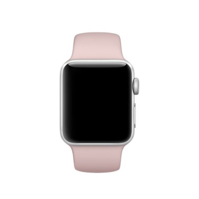 Silikonarmband Apple Watch Series 11 46mm Ljusrosa - framifrån