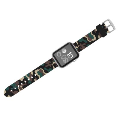 Silikonarmband Apple Watch 42/44mm Kamouflage Grön - Techhuset.se