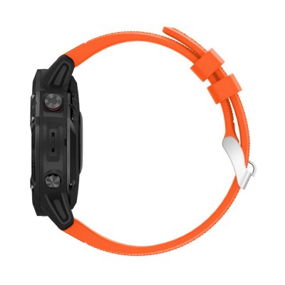 Garmin Fenix 8 Pro 47mm – sidovy med sportigt orange armband