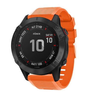 Garmin Fenix 8 Pro 51mm med orange silikonarmband – framifrån