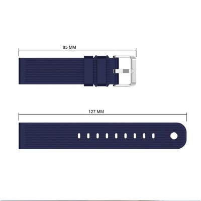 Silikonarmband Garmin Vivoactive 3 blå – armbandet platt med lås