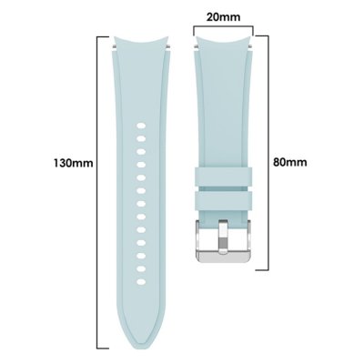 Full Fit Silikonarmband Samsung Galaxy Watch 7 40mm Ljusblå