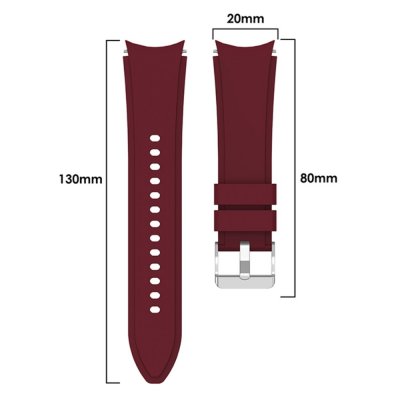 Full Fit Silikonarmband Samsung Galaxy Watch 7 40mm Vinröd