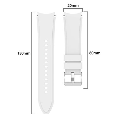 Köp Silikonarmband Samsung Galaxy Watch 5 40/44 mm Vit Online