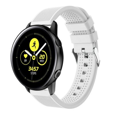Techhuset Silikonarmband Samsung Galaxy Watch Active Vit Bild 1