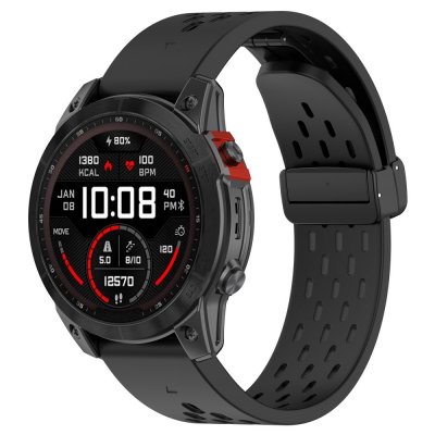 Silikonarmband Sport Garmin Fenix 6S Pro Svart