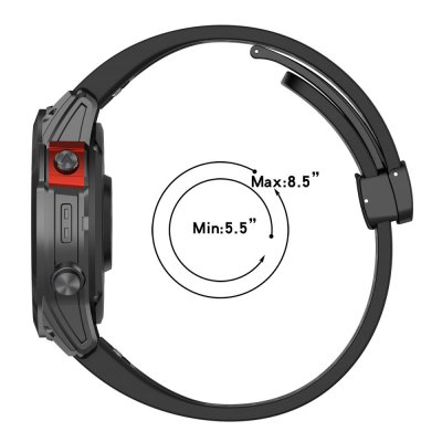 Silikonarmband Sport Garmin Fenix 8 47mm Svart