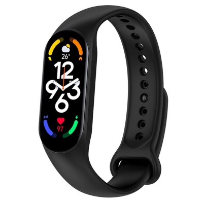 Silikonarmband Xiaomi Mi Band 7 Svart - Techhuset.se