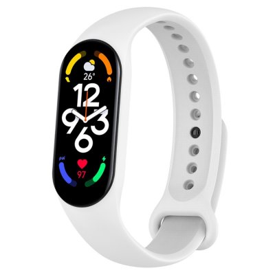 Silikonarmband Xiaomi Mi Band 7 Vit - Techhuset
