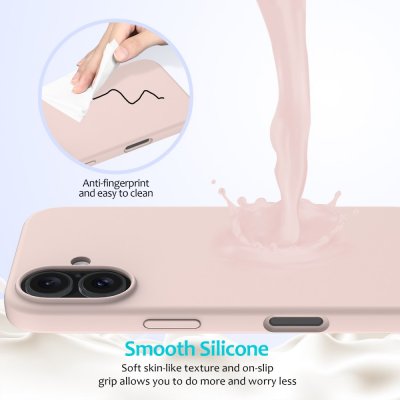 Silikonskal iPhone 16 Rosa