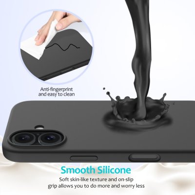 Silikonskal iPhone 16 Svart