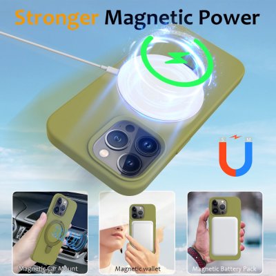 Kickstand MagSafe skal iPhone 16 Pro Grön